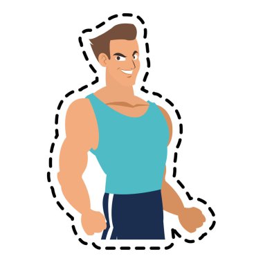 İzole edilmiş erkek çizgi film tasarımı