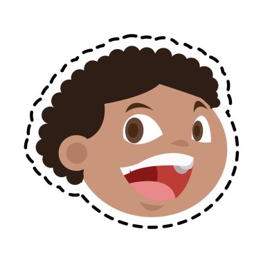 İzole çocuk karikatür tasarım