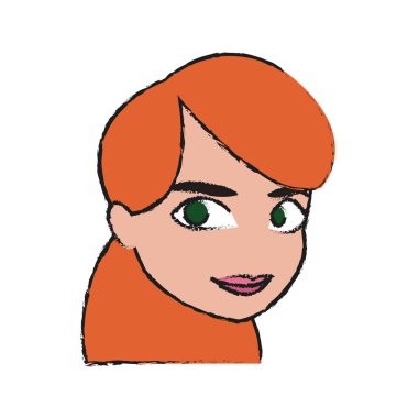 İzole kadın karikatür tasarım