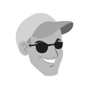 İzole edilmiş erkek çizgi film tasarımı