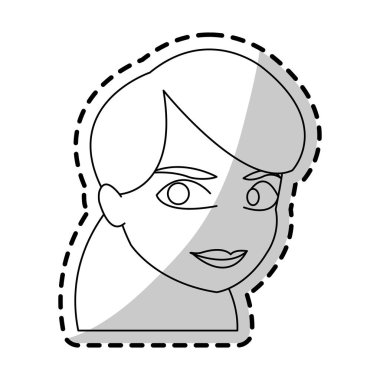 İzole kadın karikatür tasarım