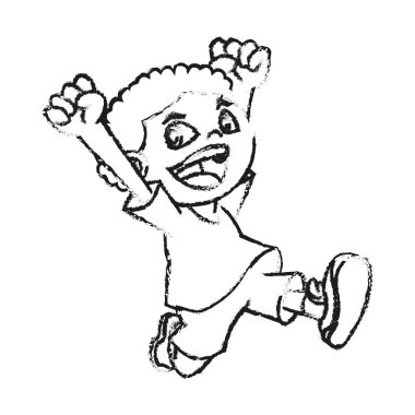 İzole çocuk karikatür tasarım