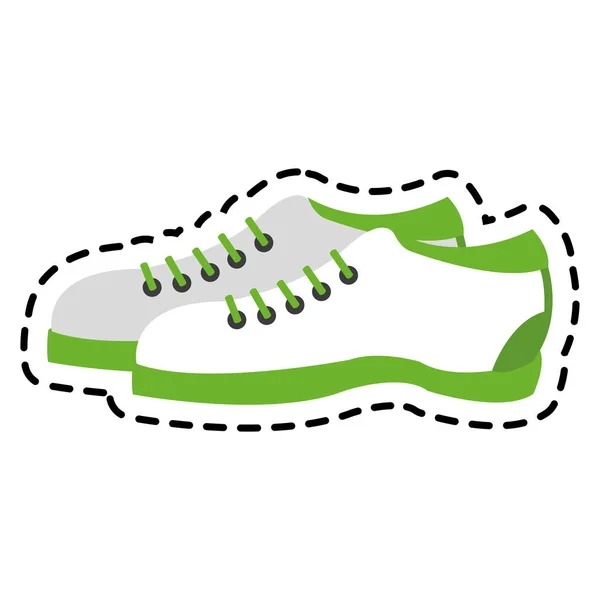 Chaussures de course isolées de conception d'entraînement — Image vectorielle