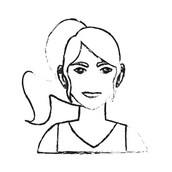 孤立的女人卡通设计 — 图库矢量图片