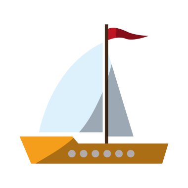 İzole yelkenli tasarım