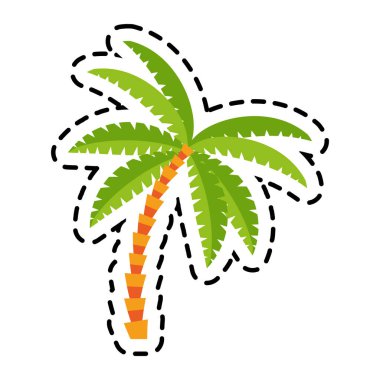 İzole palmiye ağacı tasarım