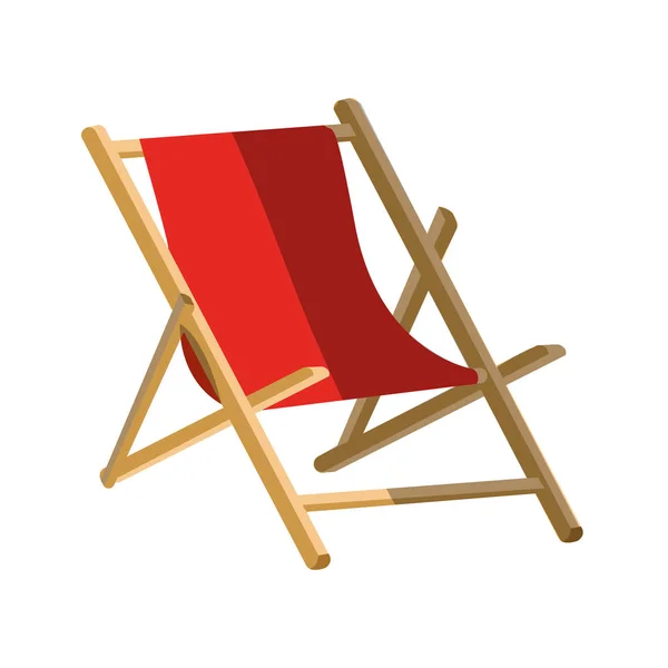 Conception de chaise de plage isolée — Image vectorielle