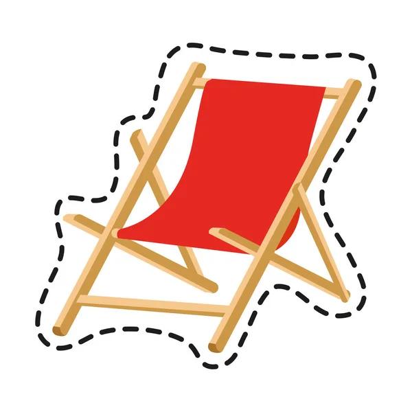 Isolated beach chair design — Stock Vector