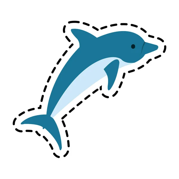 Izolované dolphin design — Stockový vektor