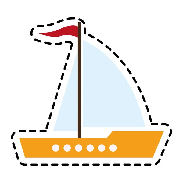 Isolated Sailboat design — Stock Vector