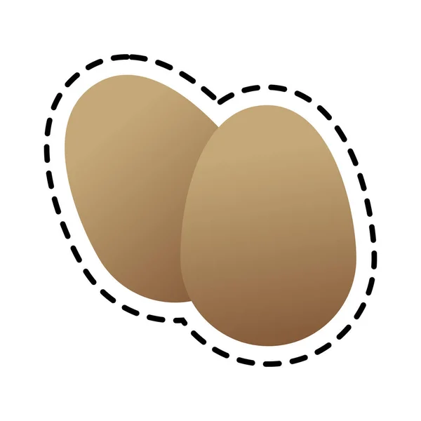 Desenho de ovos isolados — Vetor de Stock