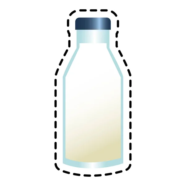 Conception de bouteille de lait isolée — Image vectorielle