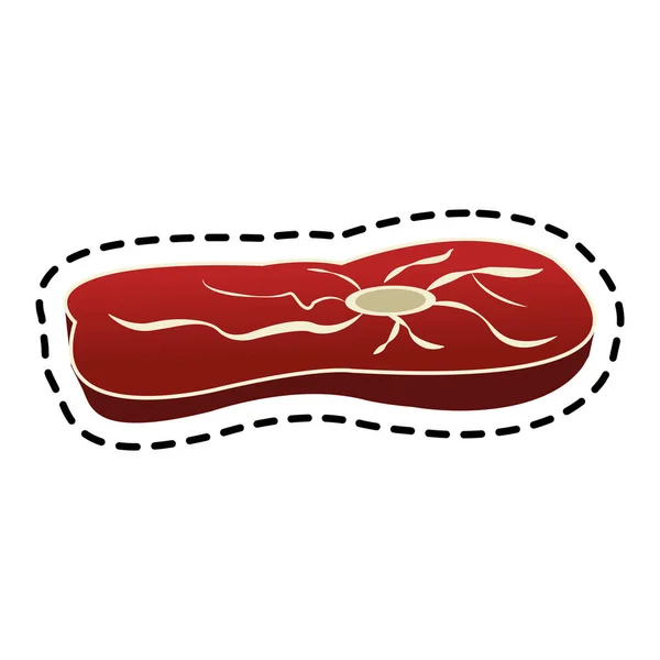 Progettazione di carne isolata — Vettoriale Stock