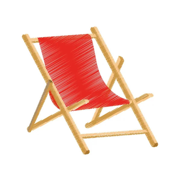 İzole plaj sandalye tasarım — Stok Vektör