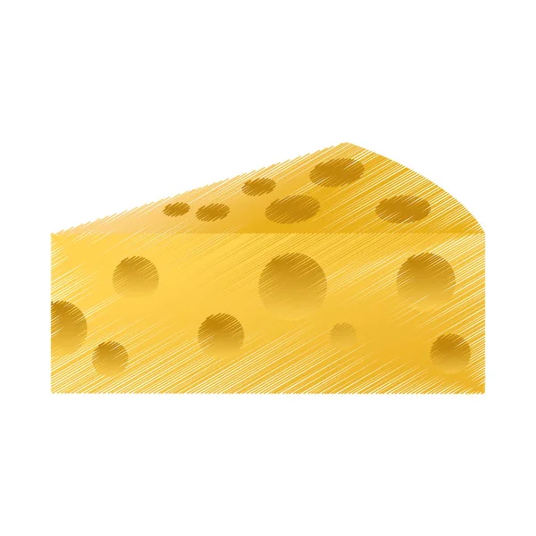 Design de queijo isolado — Vetor de Stock