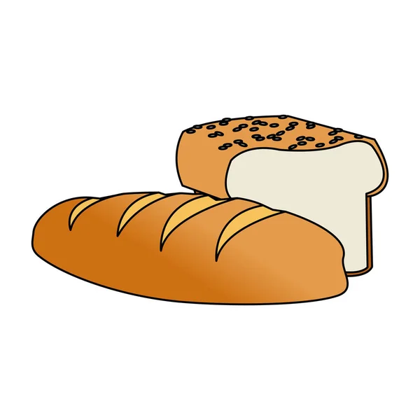 İzole ekmek tasarım — Stok Vektör