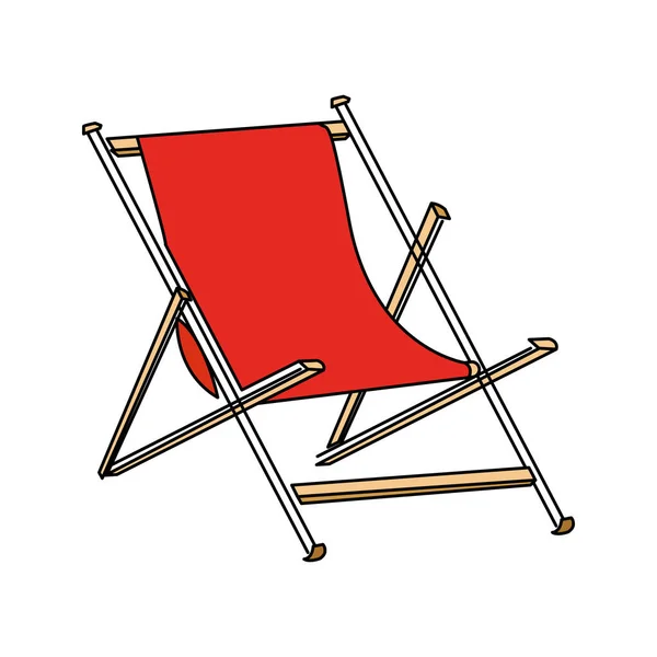 Diseño de silla de playa aislada — Vector de stock