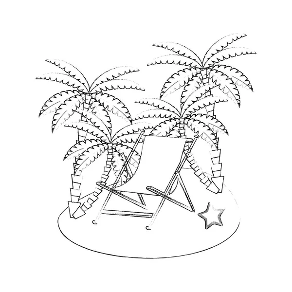 Изолированные пальмы — стоковый вектор
