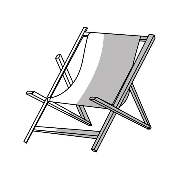 Konstrukcja krzesło na białym tle plaży — Wektor stockowy