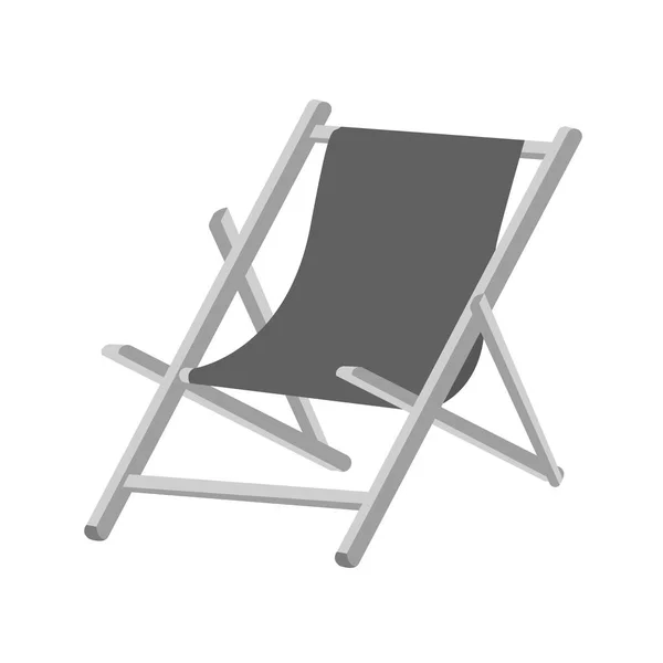 Diseño de silla de playa aislada — Vector de stock