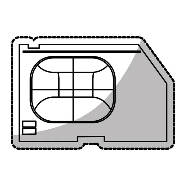 Απομονωμένη sim κάρτα συσκευή σχεδιασμού — Διανυσματικό Αρχείο