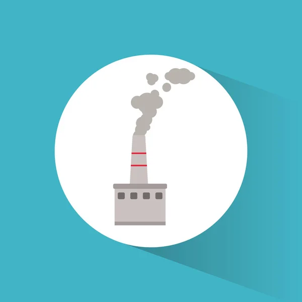 Budownictwie moc komin zanieczyszczenia — Wektor stockowy