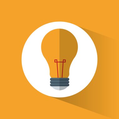 Ampul Işık enerjisi sembol gölge simgesini