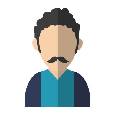 İzole avatar adam tasarım