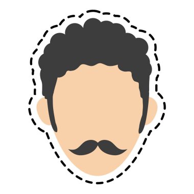 İzole avatar adam tasarım