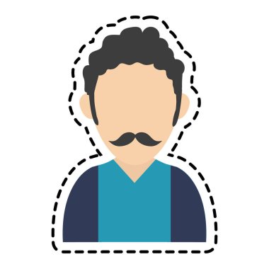 İzole avatar adam tasarım