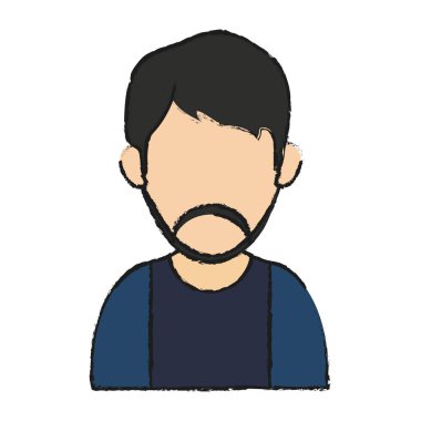 İzole avatar adam tasarım