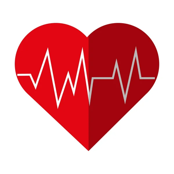 Izolované srdce s pulsní provedení — Stockový vektor