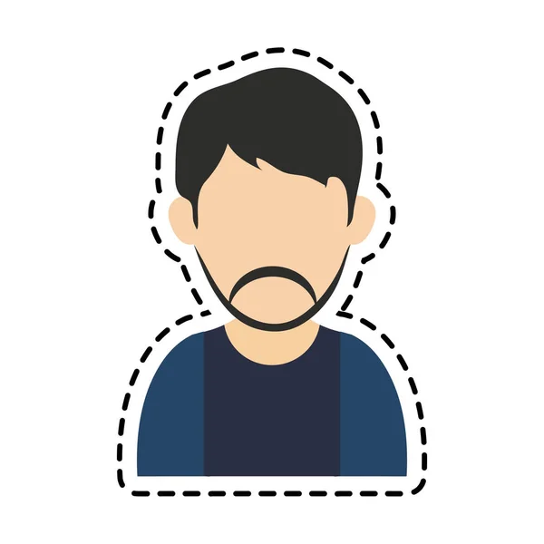 Diseño de hombre avatar aislado — Vector de stock