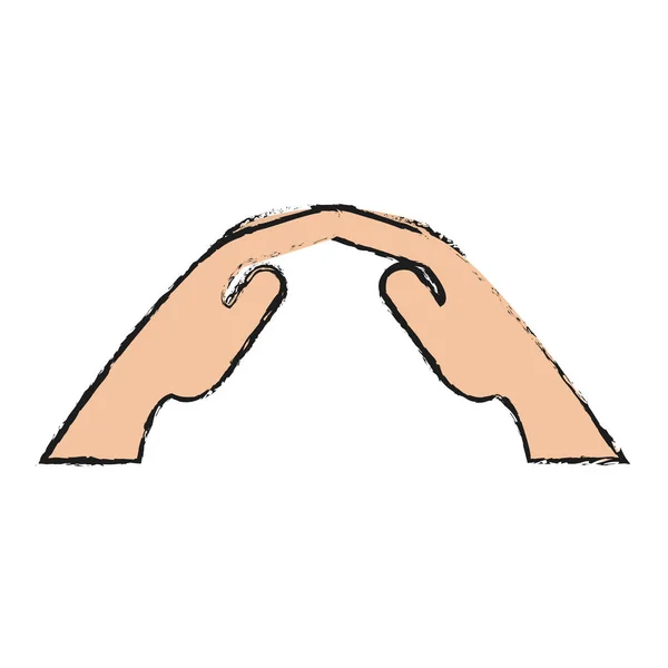 Conception isolée de la main humaine — Image vectorielle