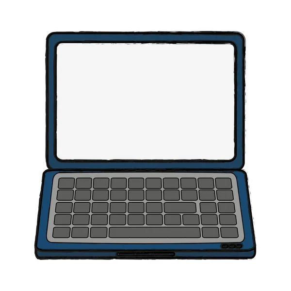 Geïsoleerde Laptop apparaat ontwerp — Stockvector