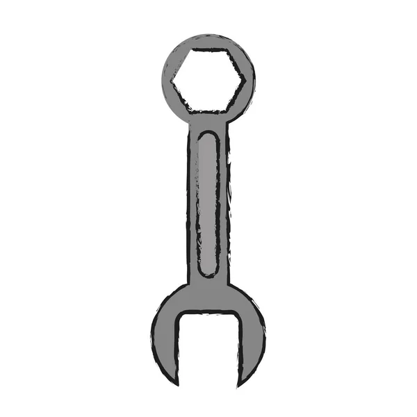 Απομονωμένη γαλλικό κλειδί εργαλείο σχεδιασμού — Διανυσματικό Αρχείο