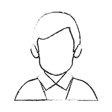 İzole avatar adam tasarım