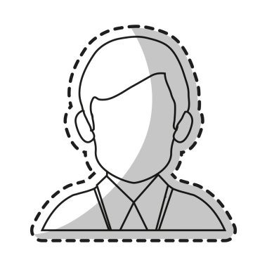 İzole avatar adam tasarım