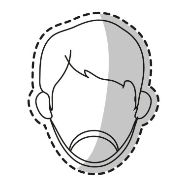 İzole avatar adam tasarım