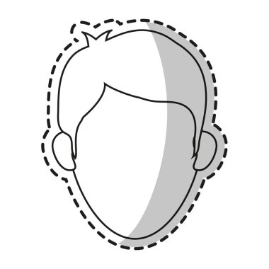 İzole avatar adam tasarım