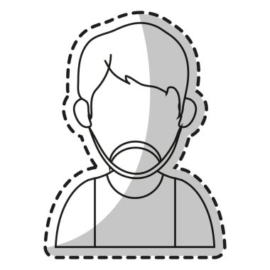 İzole avatar adam tasarım