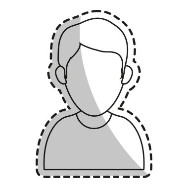 İzole avatar adam tasarım