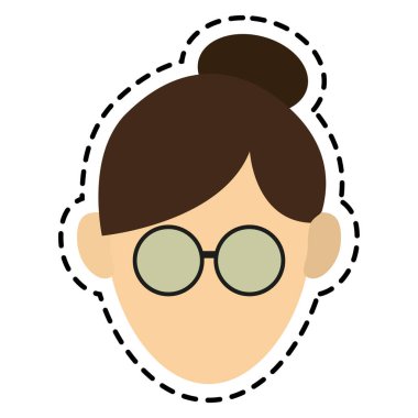 İzole kadın baş tasarım