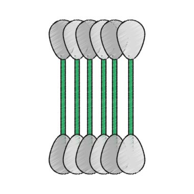 İzole pamuklu çubukla tasarım