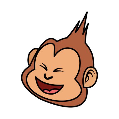 İzole maymun karikatür tasarım