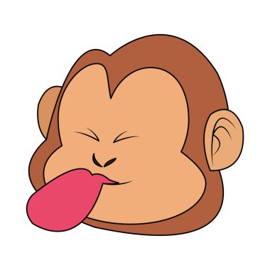 İzole maymun karikatür tasarım