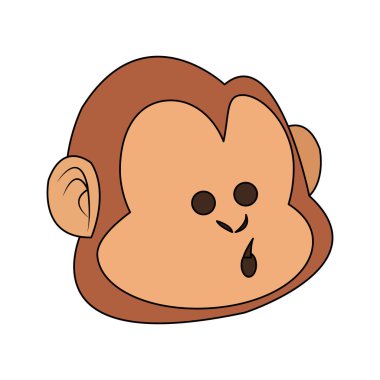 İzole maymun karikatür tasarım