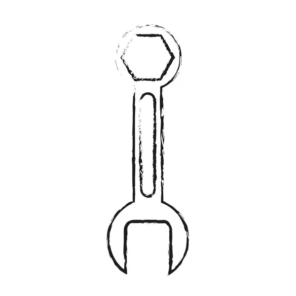 Conception d'outil de clé isolée — Image vectorielle