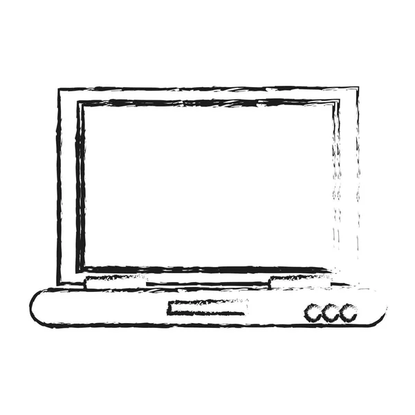 Conception de dispositif d'ordinateur portable isolé — Image vectorielle