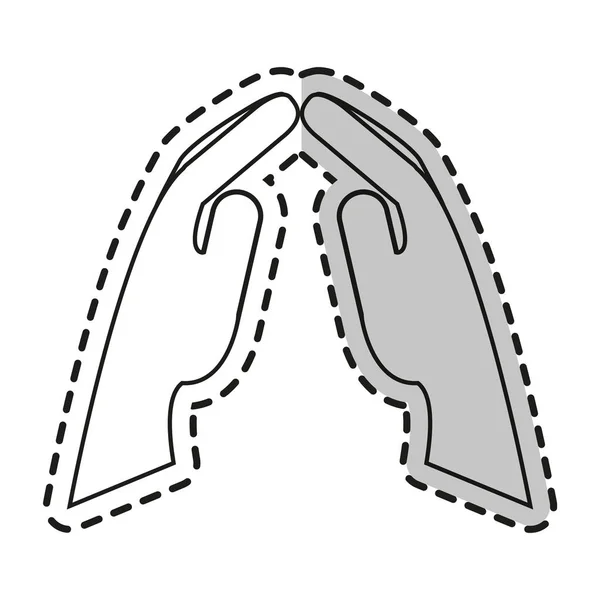 Изолированная человеческая рука — стоковый вектор